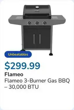 Club Piscine Flameo 3-Burner Gas BBQ – 30,000 BTU offer