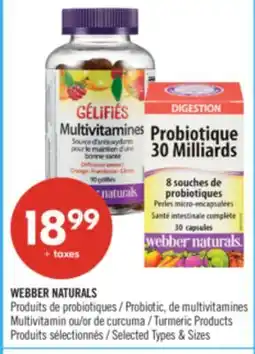 Pharmaprix WEBBER NATURALS Probiotic Multivitamin or Turmeric Products offer