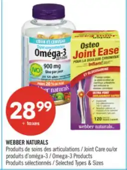Pharmaprix WEBBER NATURALS Joint Care or Omega-3 Products offer