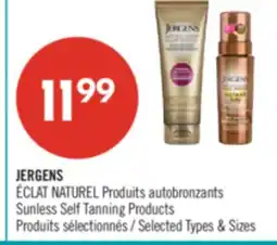 Pharmaprix JERGENS ECLAT NATUREL Sunless Self Tanning Products offer