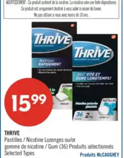 Pharmaprix THRIVE Nicotine Lozenges or Gum (36) offer