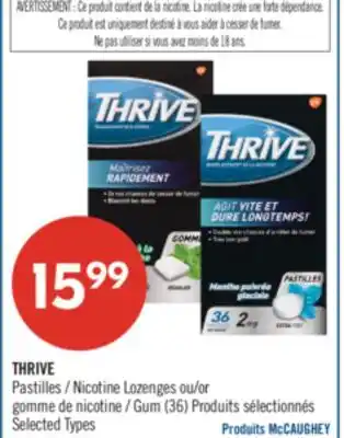 Pharmaprix THRIVE Nicotine Lozenges or Gum (36) offer
