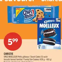 Pharmaprix CHRISTIE OREO MOELLEUX Snack Cakes (5) or Family Size Cookies (436 g - 460 g) offer