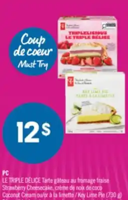 Pharmaprix PC LE TRIPLE DÉLICE Strawberry Cheesecake, Coconut Cream or Key Lime Pie offer