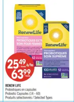 Pharmaprix RENEW LIFE capsules Probiotic Capsules offer
