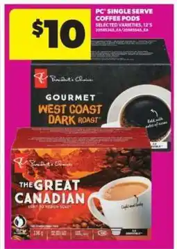 Real Canadian Superstore PC Single Serve Coffee Pods offer