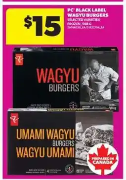 Real Canadian Superstore PC Black Label Wagyu Burgers offer