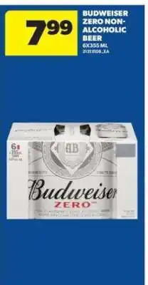 Real Canadian Superstore Budweiser Zero Non-Alcoholic Beer offer