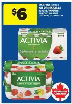 Real Canadian Superstore Activia Yogurt offer