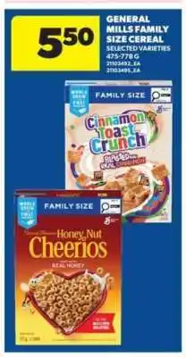Real Canadian Superstore GENERAL MILLS FAMILY SIZE CEREAL offer