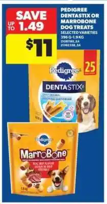 Real Canadian Superstore Pedigree Dentastix or Marrobone Dog Treats offer