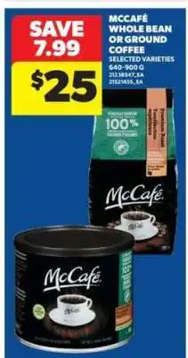 Real Canadian Superstore MCCAFÉ WHOLE BEAN OR GROUND COFFEE offer