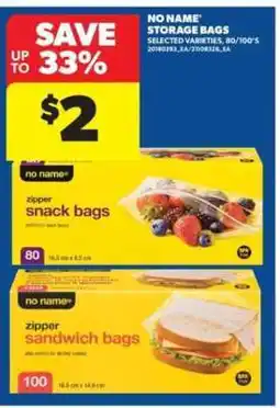 Real Canadian Superstore No Name Storage Bags offer