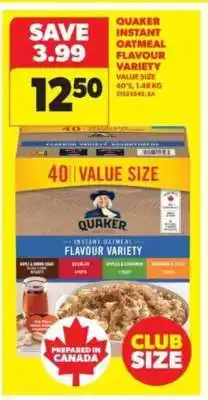 Real Canadian Superstore Quaker Instant Oatmeal Flavour Variety offer