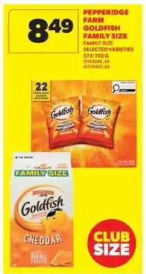 Real Canadian Superstore Pepperidge Farm Goldfish Family Size offer
