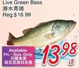 Foody Mart Live Green Bass offer