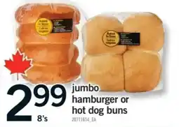 Fortinos jumbo hamburger or hot dog buns offer