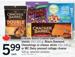 Fortinos Cracker Barrel cheese bars offer