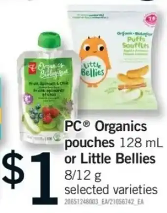 Fortinos PC Organics pouches offer