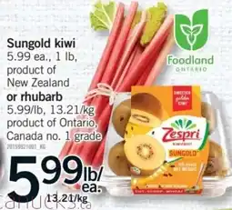 Fortinos Sungold kiwi offer