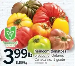 Fortinos Heirloom tomatoes offer