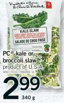 Fortinos PC kale or broccoli slaw offer