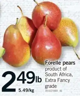 Fortinos Forelle pears offer