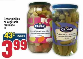 Marché Adonis Cedar pickles or vegetable marinade offer