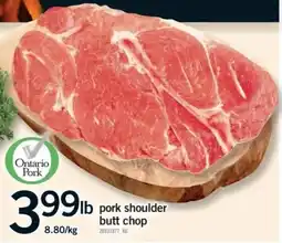 Fortinos Pork shoulder butt chop offer