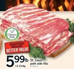 Fortinos St. Louis pork side ribs offer