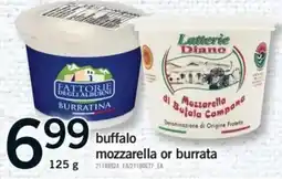 Fortinos Buffalo mozzarella or burrata offer