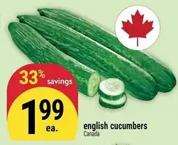 Marché Adonis English cucumbers offer