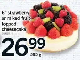 Fortinos Strawberry or mixed fruit topped cheesecake offer