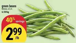 Marché Adonis Green beans offer