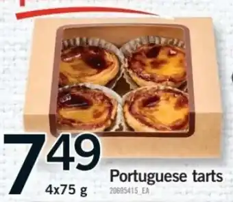 Fortinos Portuguese tarts offer