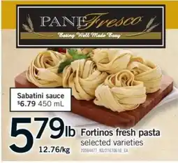 Fortinos Fortinos fresh pasta offer