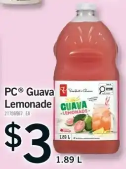 Fortinos PC Guava Lemonade offer