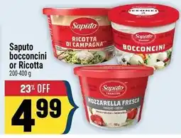 Marché Adonis Saputo bocconcini or Ricotta offer