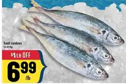 Marché Adonis Fresh sardines offer