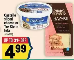 Marché Adonis Castello sliced cheese or Tre Stelle feta offer
