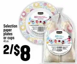 Marché Adonis Selection paper plates or cups offer