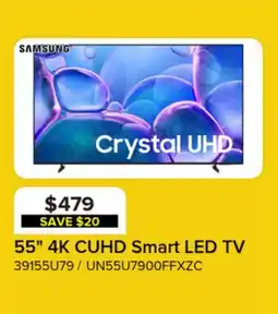 Leon's Samsung 55 4K CUHD Smart LED TV - UN55U7900FFXZC offer