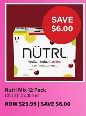 LCBO Nutrl Mix offer
