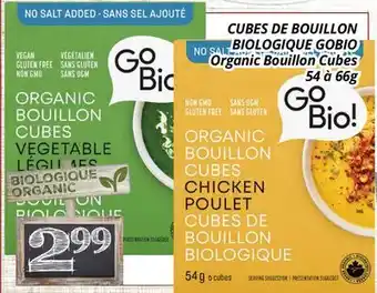 Supermarché PA CUBES DE BOUILLON BIOLOGIQUE GOBIO | ORGANIC BOUILLON CUBES offer