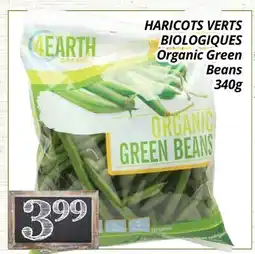 Supermarché PA HARICOTS VERTS BIOLOGIQUES 4EARTH FARMS | Organic Green Beans offer
