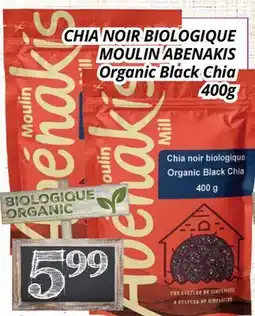 Supermarché PA CHIA NOIR BIOLOGIQUE MOULIN ABENAKIS | Organic Black Chia offer