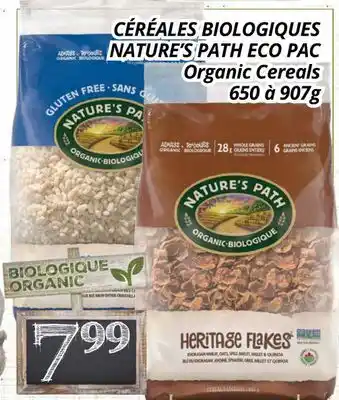 Supermarché PA CÉRÉALES BIOLOGIQUES NATURE'S PATH ECO PAC | Organic Cereals offer