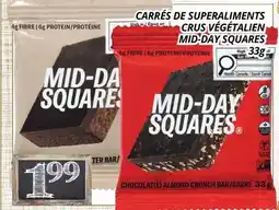 Supermarché PA CARRÉS DE SUPERALIMENTS CRUS VÉGÉTALIEN MID-DAY SQUARES offer