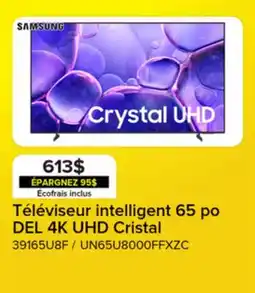 Leon's Samsung Téléviseur intelligent 65 po DEL 4K UHD Cristal UN65U8000FFXZC offer