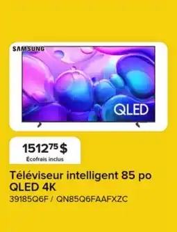 Leon's Samsung Téléviseur intelligent 85 po QLED 4K QN85Q6FAAFXZC offer